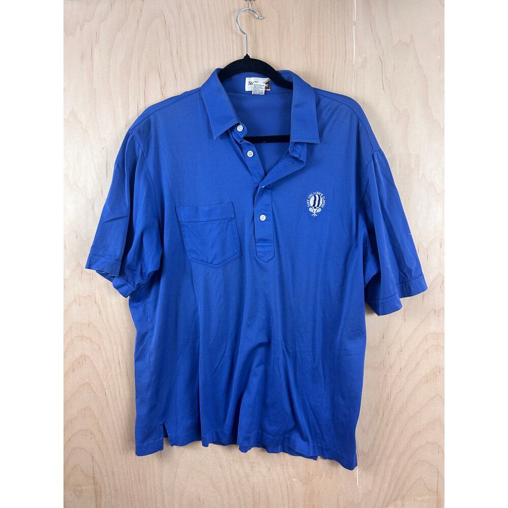 Vintage‎ Wilson Staff Polo Shirt Mens XL Blue Duke Children’s Classic Logo